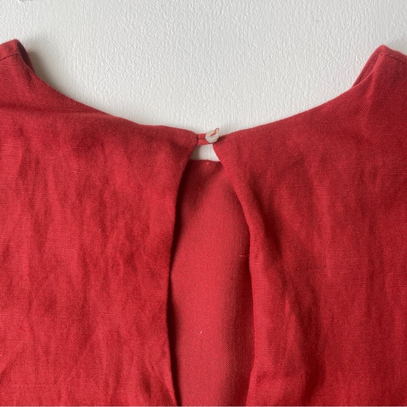 Urban Outfitters Suddenly Spring Linen Ruffle Mini Dress - Picture 4 of 10